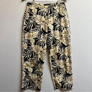 Exofficio tropical leaf pattern cotton rayon pants Sz 10